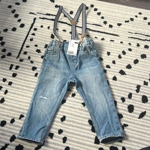 H&M jeans with detachable suspenders